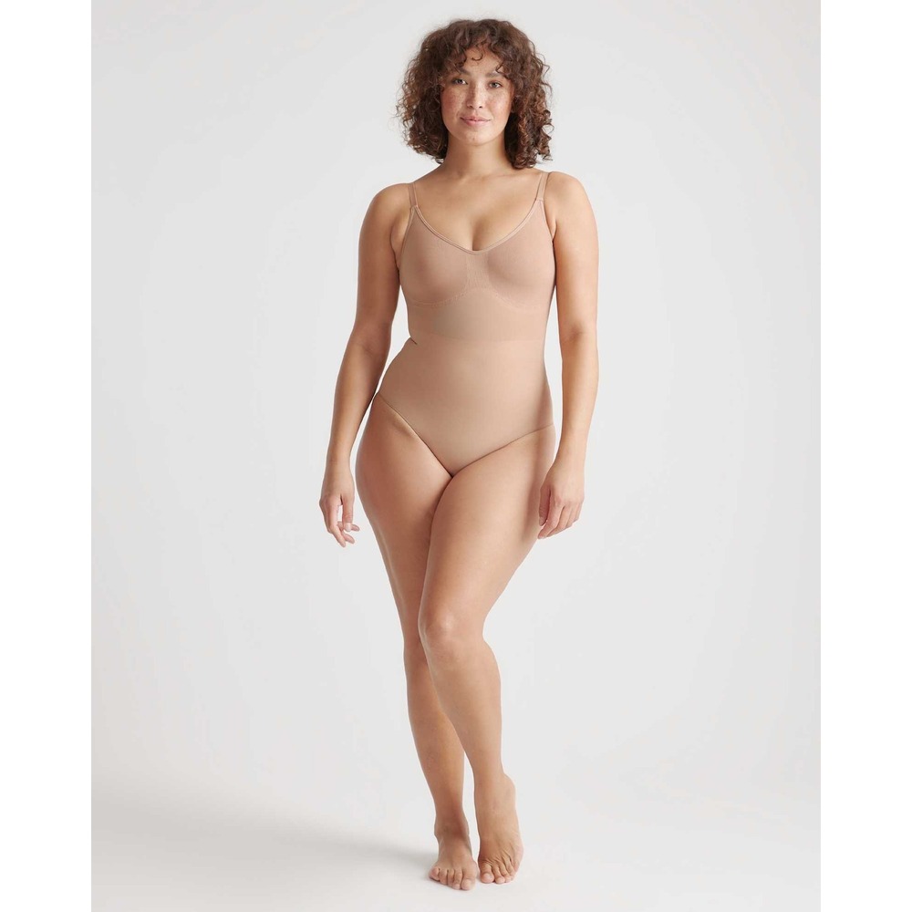 Quince Sculpting Bodysuit‎ Sienna Seamless Shapewear NEW Womens Large